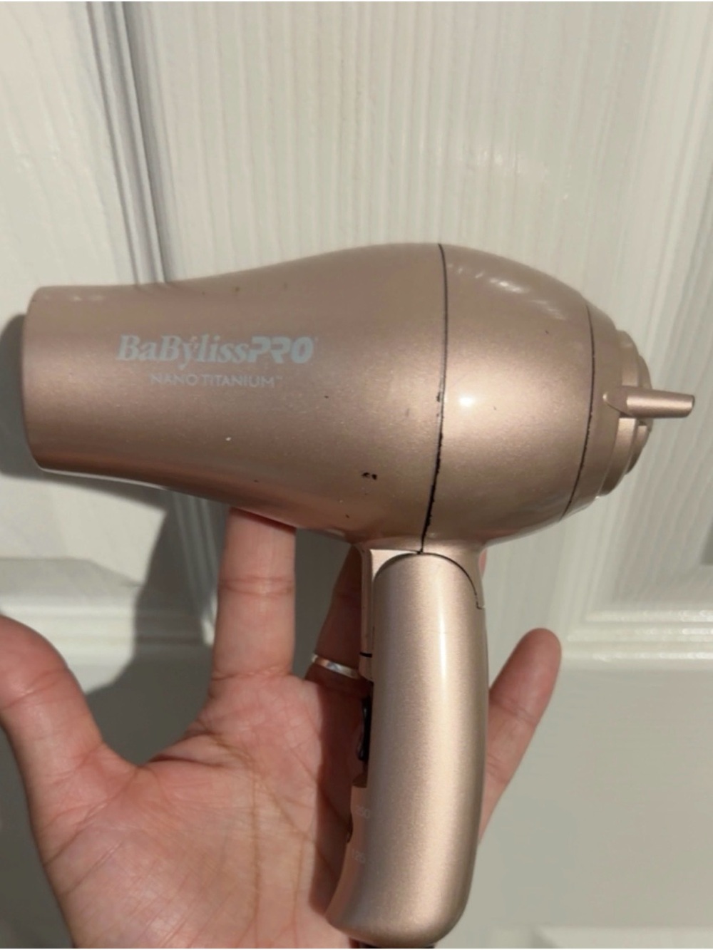 BaBylissPRO Nano Titanium Compact Hair Dryer - Metallic Rose Gold